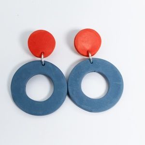 TWIGGY | Handmade Polymer Clay Earrings | Blue